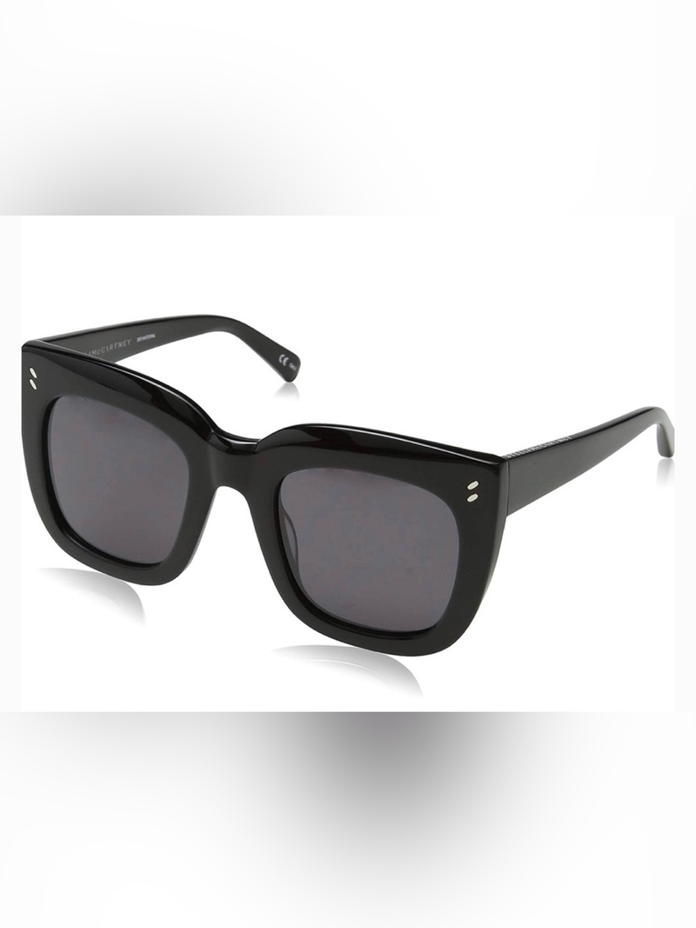 Brand New Stella McCartney Black Square Sunglasses with Silver Detail
